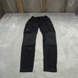 Fjallraven Abisko Trekking Tights Womens XS Black Hiking Leggings Stretch 22x27